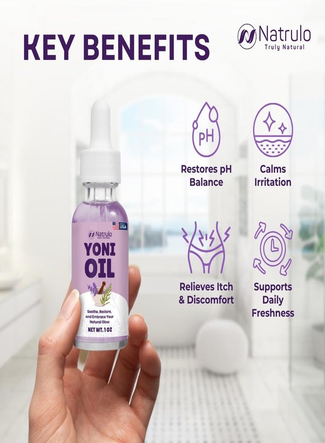 Natrulo Yoni Oil – Natural Feminine Oil for Women, Odor Control, Dark Spots, Ingrown Hairs & Skin Brightening – pH Balanced, Moisturizing, Herbal Serum with Essential Oils – Intimate Vaginal Care, Made in USA - Image 3